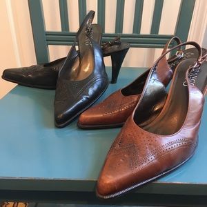 *TWO* pairs Franco Sarto slingback pumps